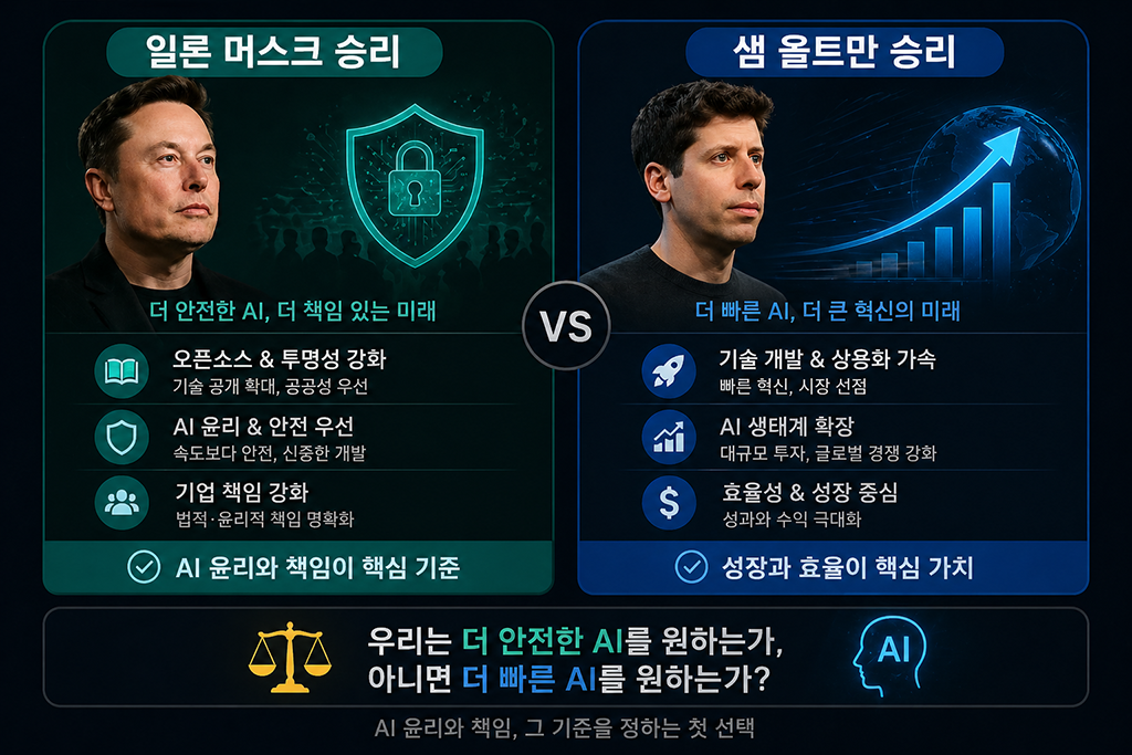 일론 머스크 vs 샘 올트만 재판 승리에 따른 변화