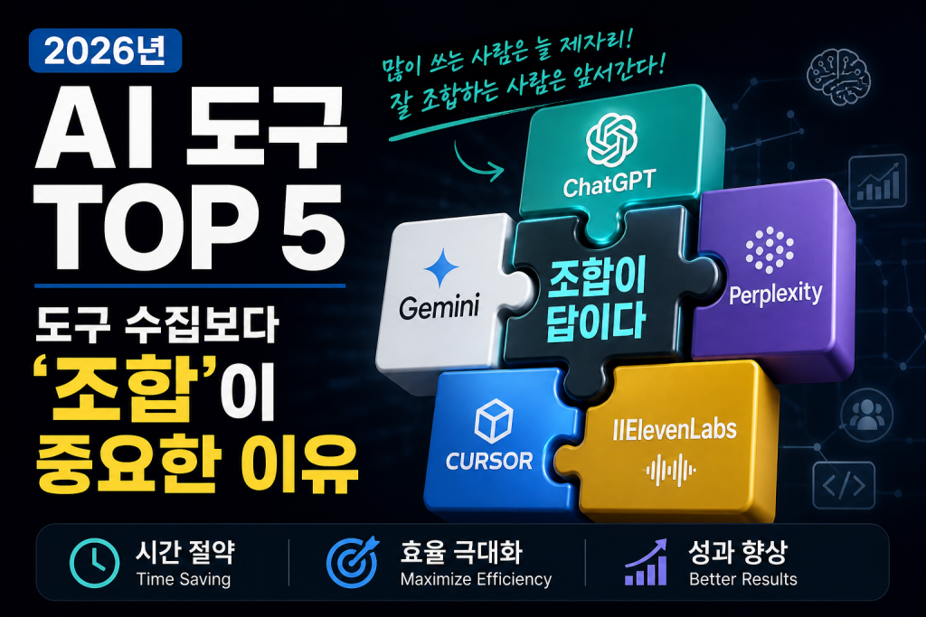 AI 도구 TOP 5와 조합의 중요성