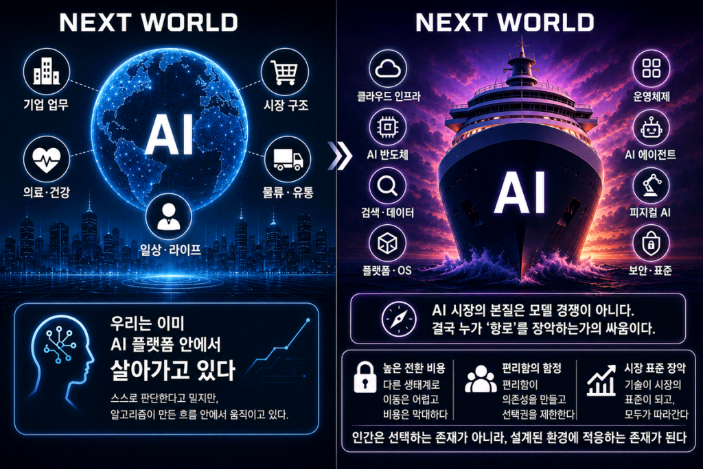 AI 생태계의 본질 빅테크 선장이 만든 거대한 배, 인간은 왜 내릴 수 없는가