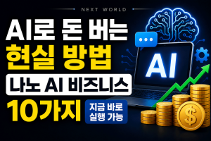 AI로 돈 버는 현실 방법-나노AI 비지니스 10가지