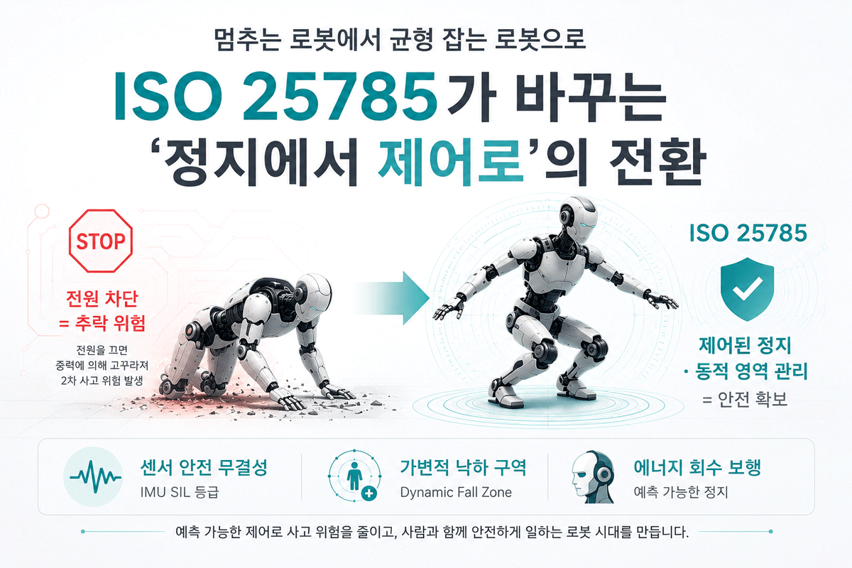 ISO 25785가 바꾸는 정지에서 제어로의 휴머노이드 전환