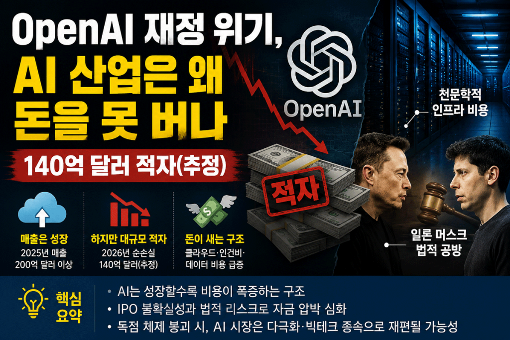 Open AI 재정 위기 AI 산업은 왜 돈을 못버나 다각도 분석