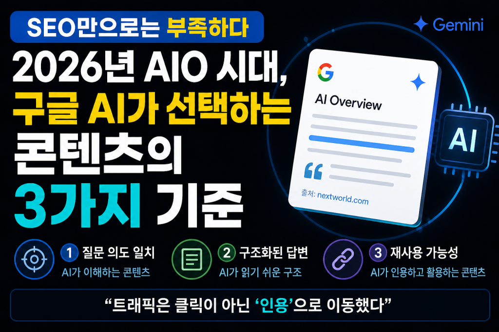 SEO만으론 부족하다 AIO시대 구글AI가 선택하는 콘텐츠
