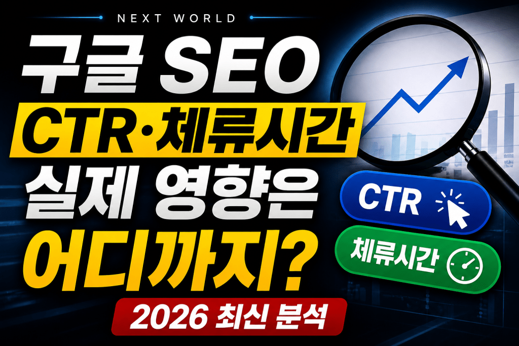 구글 SEO AIO CTR 체류시간 실제 영향