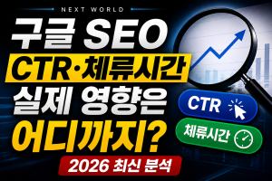 구글 SEO AIO CTR 체류시간 실제 영향