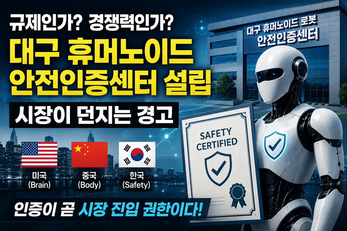 대구 휴머노이드 안전인증센터 규제인가 경쟁력인가