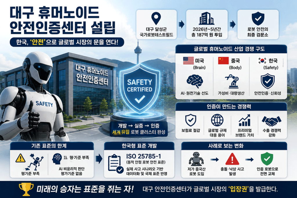 대규 휴머노이드 안전인증센터 설립 경쟁력 한계극복
