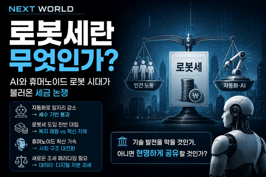 로봇세란 무엇인가 AI와 휴머노이드 로봇 시대가 불러온 세금 논쟁