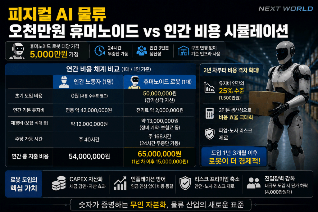 물류산업 AI 휴머노이드 로봇이 일자리 대체하는 이유 인간과 비교