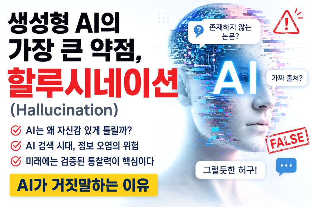 생성형 AI의 가장 큰 약점 할루시네이션 