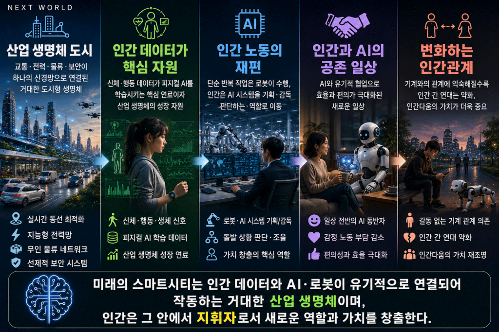 인간과 공존하기 시작한 피지컬 AI 산업 생명체의 시대 인간은 AI 지휘자 오케스트레이터가 된다