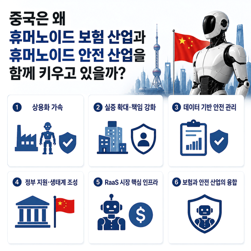 중국 휴머노이드 로봇 , 피지컬 AI 보험 산업과 안전 산업을 함께 키우나