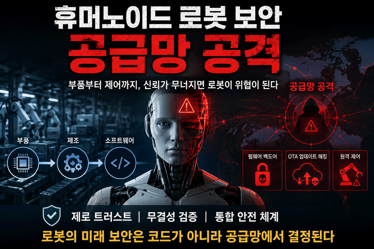 휴머노이도 로봇 보안 공급망 공격