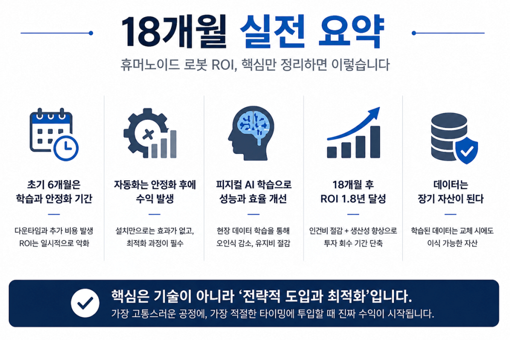 휴머노이드 로봇 도입  ROI 실전 요약