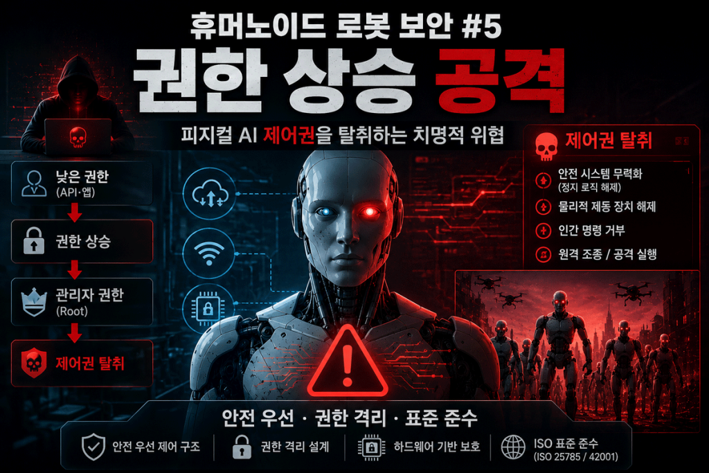 휴머노이드 로봇 보안 권한 상승 공격