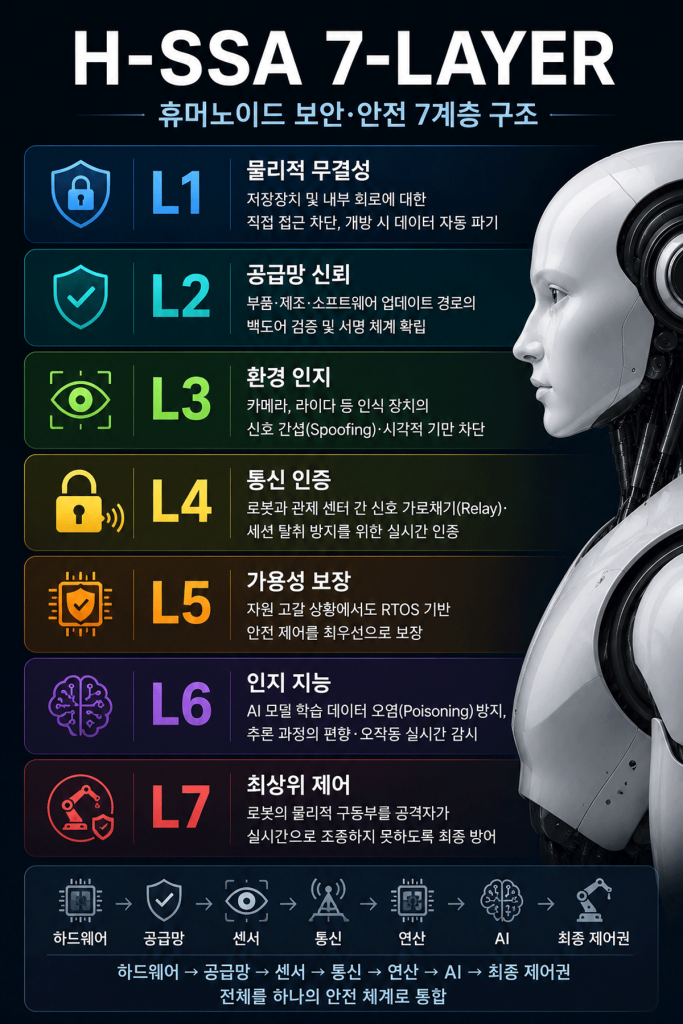 휴머노이드 보안·안전 H-SSA-7 Layer 아키텍처