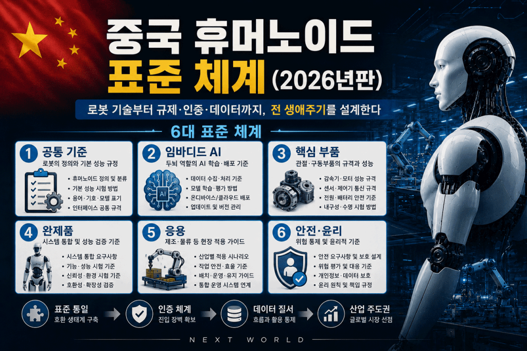 중국 휴머노이드 표준 체계 2026 6가지 핵심