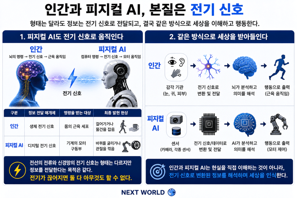 피지컬 AI를 이해하기 위한 뇌의 전기 신호 구조 본질은 전기 신호