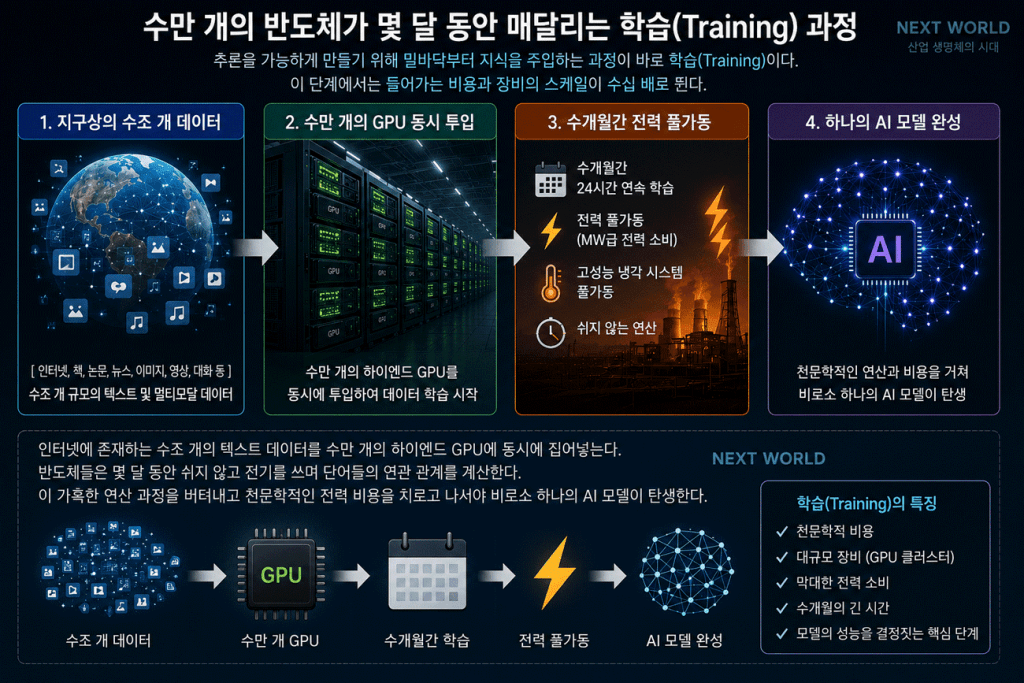 수만개의-반도체가-몇-달동안-학습하는-과정