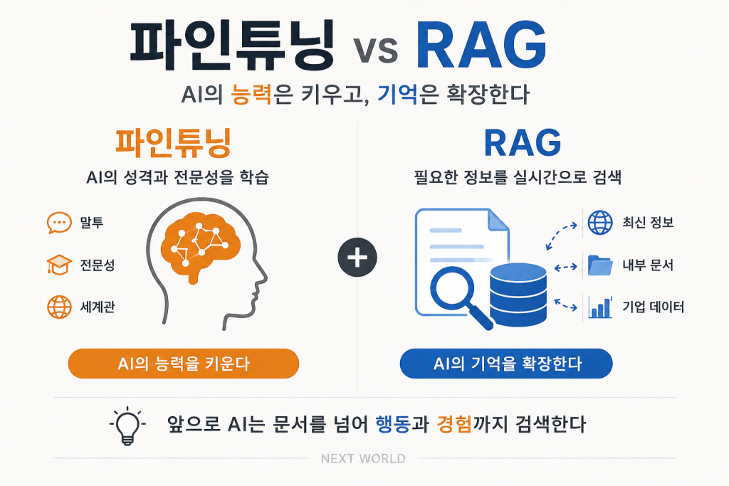 파인튜닝 vs RAG 차이점